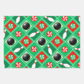Bowling Holiday Gift Wrapping Paper (Voorkant 2)