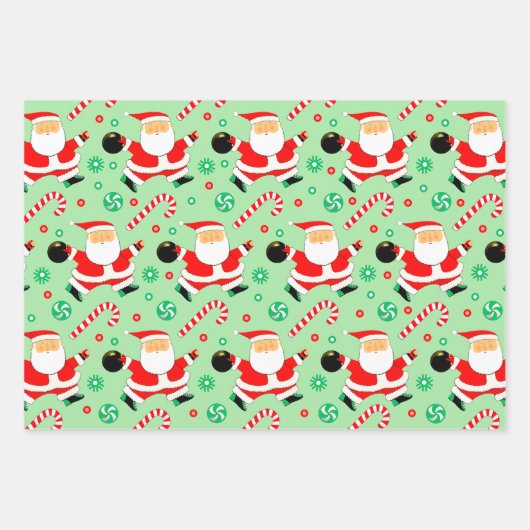 Bowling Holiday Gift Wrapping Paper (Voorkant)