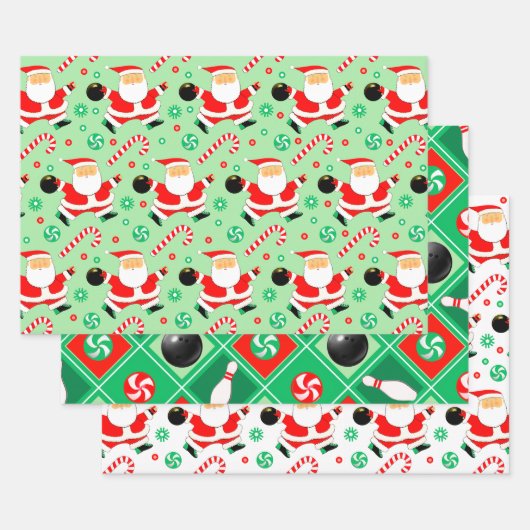 Bowling Holiday Gift Wrapping Paper (Set)