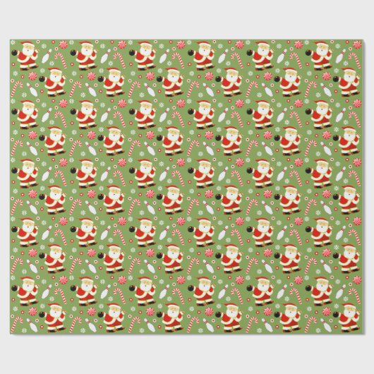 Bowling Holiday Gift Wrapping Paper Cadeaupapier (Vlak)