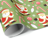 Bowling Holiday Gift Wrapping Paper Cadeaupapier (Rol Hoek)