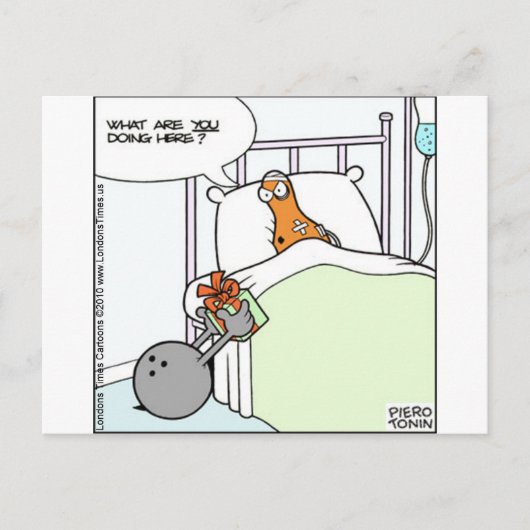 Bowling Hospital Funny T - shirts Kaarten Mokken G (Voorkant)