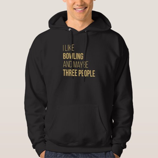 Bowling, ik hou van Bowling Hoodie (Voorkant)
