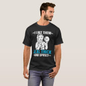 Bowling Ik vind ze echt dik en pittig Bowler T-shirt (Voorkant volledig)