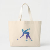 Bowling in blauw grote tote bag (Voorkant)