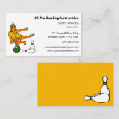 Bowling Instructor, Bowling Alley Dinosaur Visitekaartje (Voorkant / Achterkant)