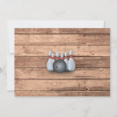 Bowling Invite Let's Bowl Chalkboard Kaart (Achterkant)