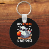 Bowling Is Boo Sheet Halloween Costume Player Team Sleutelhanger (Voorkant)