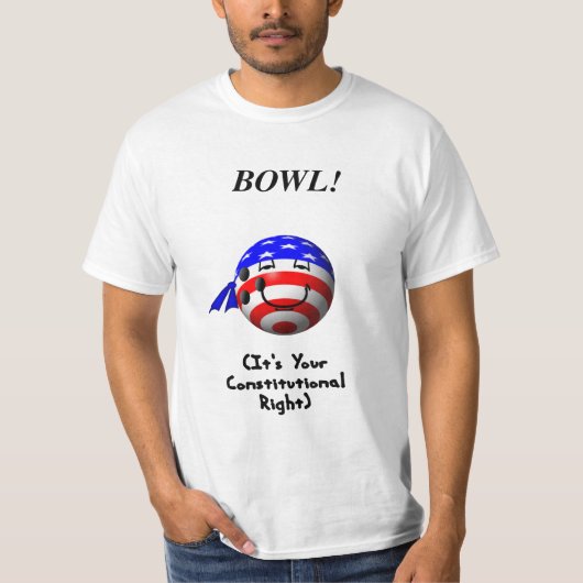 Bowling is je recht! t-shirt (Voorkant)
