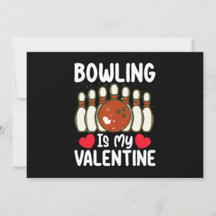 Bowling is mijn Valentijnsdag liefdeshart Kaart