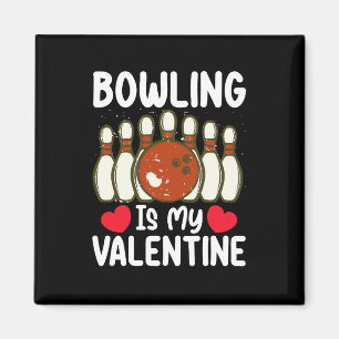 Bowling Is Mijn Valentijnsdag Liefdeshart Magneet
