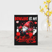Bowling Is Mijn Valentijnskabouter Cute Harten Kos Kaart (Gele Bloem)