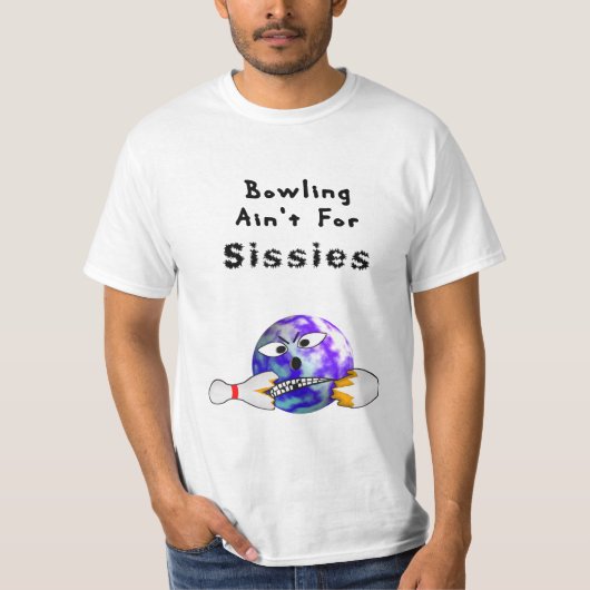 Bowling is niet voor dienstreizen t-shirt (Voorkant)