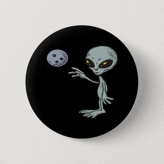 Bowling is uit deze wereld ronde button 5,7 cm (Voorkant)