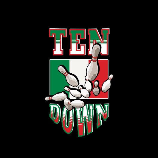 BOWLING ITALIË LEAGUE TEAM STRIKE SPARE T-SHIRT