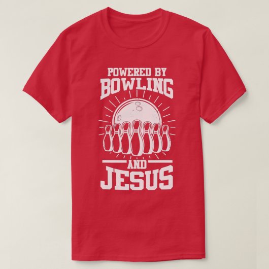 Bowling Jesus Bowler Bowling Bowler T T-shirt (Design voorkant)