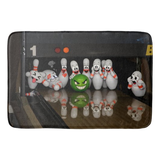 Bowling karikatuur badmat (Voorkant)