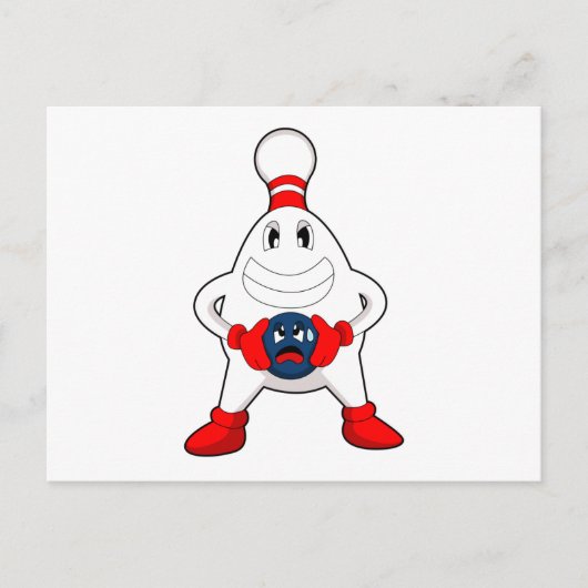 Bowling Kegel Bowlingbal Briefkaart (Voorkant)