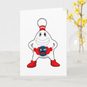 Bowling Kegel Bowlingbal Kaart (Gele Bloem)