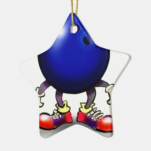 Bowling Keramisch Ornament (Links)