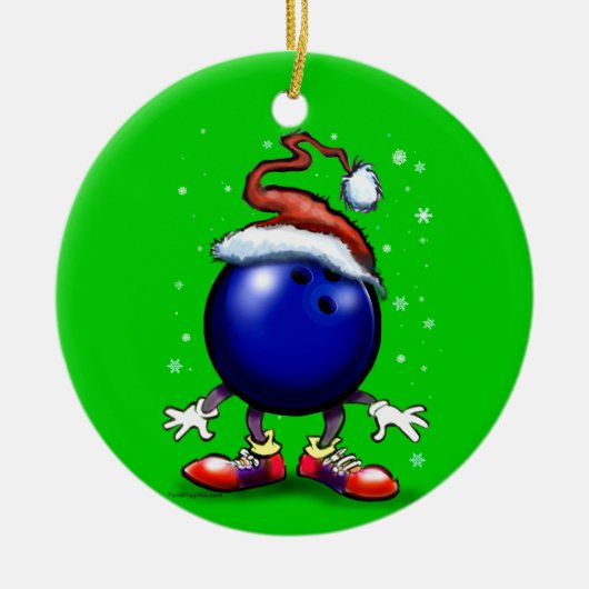 Bowling Keramisch Ornament (Voorkant)