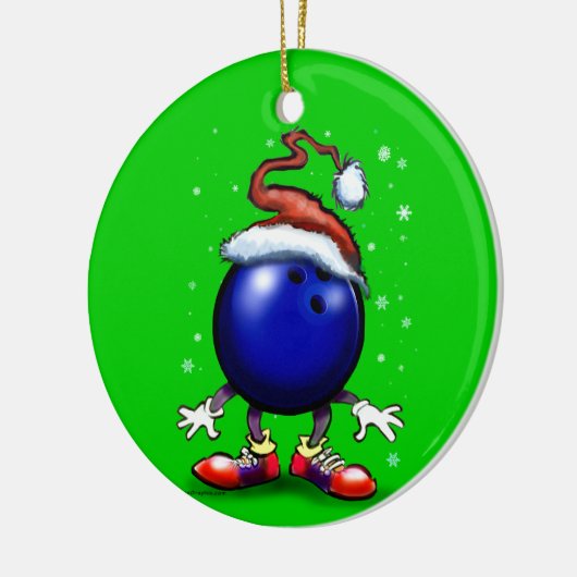 Bowling Keramisch Ornament (Links)