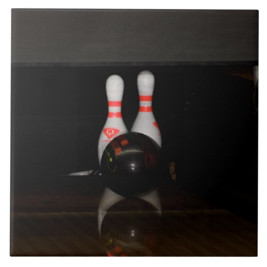 Bowling keramische tapijten tegeltje (Voorkant)