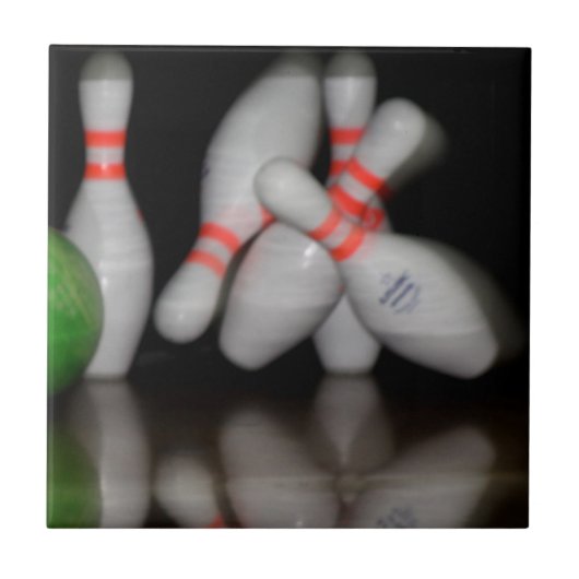 Bowling keramische tapijten tegeltje (Voorkant)