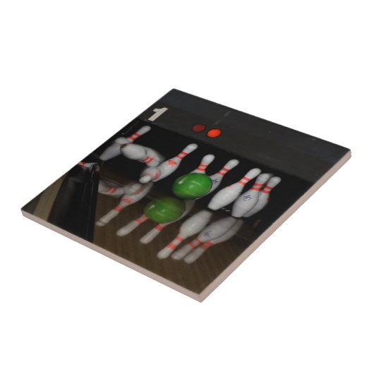 Bowling keramische tegels tegeltje (Zijkant)