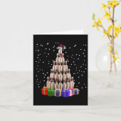 Bowling Kerstboom Grappige Kerstmis Matching Famil Kaart (Gele Bloem)