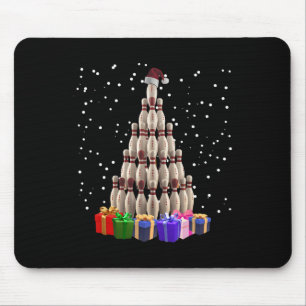 Bowling Kerstboom Grappige Kerstmis Matching Famil Muismat