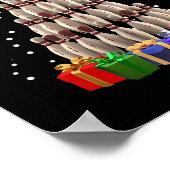 Bowling Kerstboom Grappige Kerstmis Matching Famil Poster (Hoek)