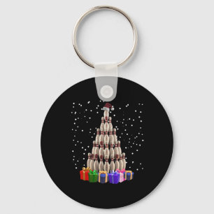 Bowling Kerstboom Grappige Kerstmis Matching Famil Sleutelhanger