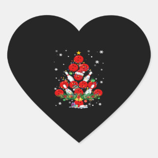 Bowling Kerstboom Santa Pickleball Lights Hart Sticker