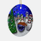 Bowling kerstcarol keramisch ornament (Rechts)