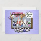 Bowling-kerstfeest Kaart (Voorkant)