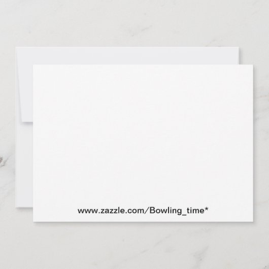 Bowling-kerstfeest Kaart (Achterkant)