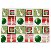 Bowling kerstfeestdag groot cadeauzakje (Voorkant)