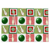 Bowling kerstfeestdag groot cadeauzakje (Achterkant)