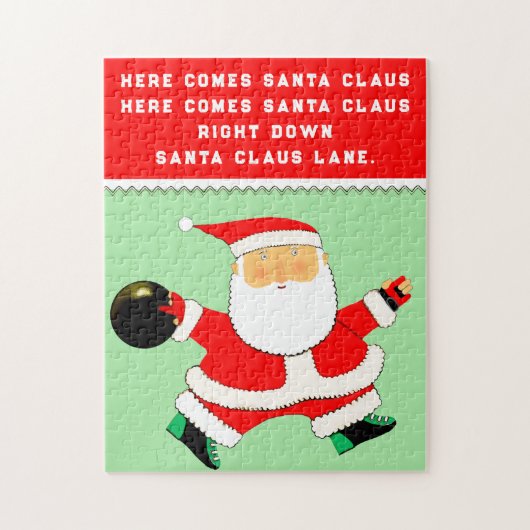 Bowling kerstfeestdag legpuzzel (Verticaal)