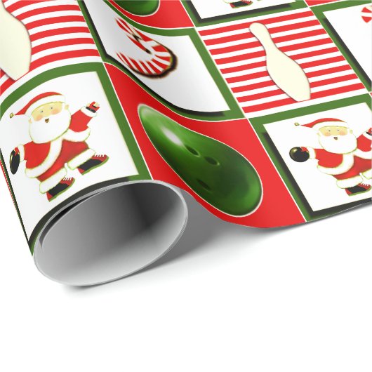 Bowling Kerstmis Cadeaupapier (Rol Hoek)