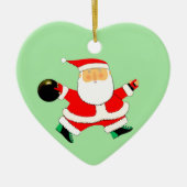 Bowling Kerstmis Collectible Keramisch Ornament (Voorkant)