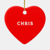 Bowling Kerstmis Collectible Keramisch Ornament (Achterkant)