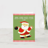 Bowling Kerstmis Feestdagen Kaart (Voorkant)