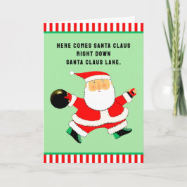 Bowling Kerstmis Feestdagen Kaart