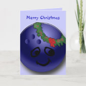 Bowling Kerstmis Feestdagen Kaart (Voorkant)
