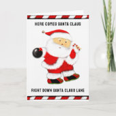 Bowling Kerstmis Feestdagen Kaart (Voorkant)