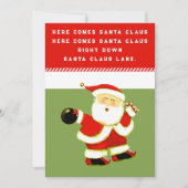 Bowling Kerstmis Feestdagenkaart (Voorkant)