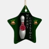 Bowling Kerstmis Keramisch Ornament (Rechts)