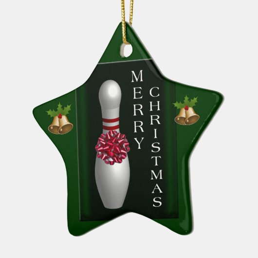 Bowling Kerstmis Keramisch Ornament (Links)